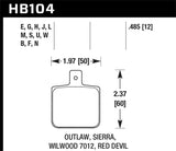 Hawk Performance Blue 9012 Brake Pads - HB104E.485