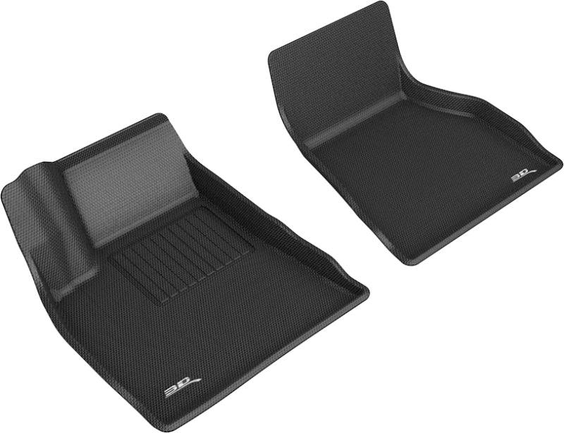 3D MAXpider 2015-2020 Tesla Model S Kagu 1st Row Floormat - Black - eliteracefab.com