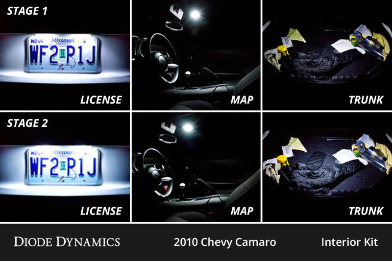 Diode Dynamics 10-15 Chevrolet Camaro Interior LED Kit Cool White Stage 2 Diode Dynamics