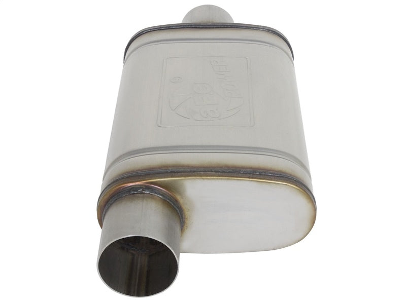 aFe MACHForce XP SS Muffler 3in Center Inlet / 3in Outlet 9in L x 4in W x 14in Body aFe