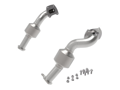 aFe Twisted Steel Down Pipe 409SS w/ Cat 16-17 Toyota Tacoma V6-3.5L - eliteracefab.com