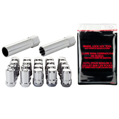 McGard SplineDrive Tuner 5 Lug Install Kit w/Locks & Tool (Cone) M12X1.5 / 13/16 Hex - Chrome - eliteracefab.com