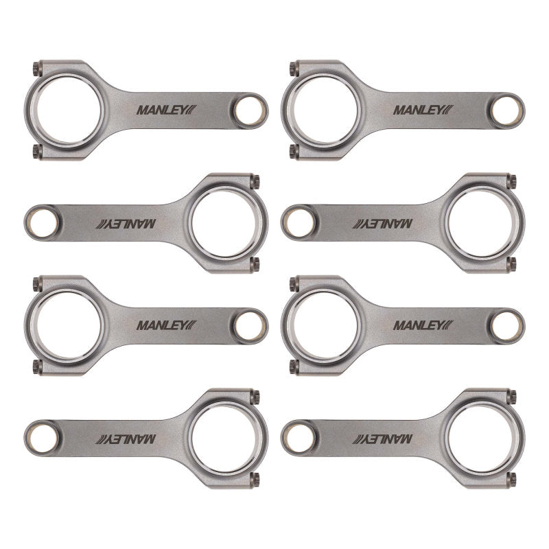Manley Chevy Small Block 6.125in H Beam w/ ARP 2000 Connecting Rods - Set of 8