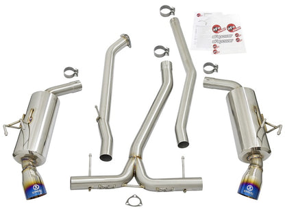 aFe POWER Takeda 16-17 Honda Civic I4-1.5L (t) 2.5-2.25in 304 SS CB Dual-Exit Exhaust Blue Tips - eliteracefab.com