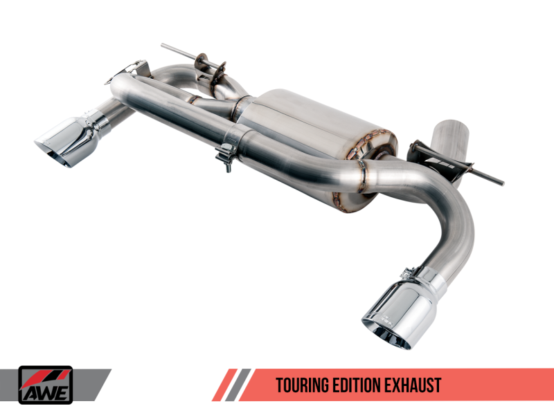 AWE Tuning BMW F22 M235i / M240i Touring Edition Axle-Back Exhaust - Diamond Black Tips (102mm) - eliteracefab.com