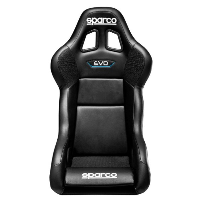 Sparco EVO QRT Racing Seats, Black/Black Leatherette with Black Stitch (008007RNRSKY) - eliteracefab.com