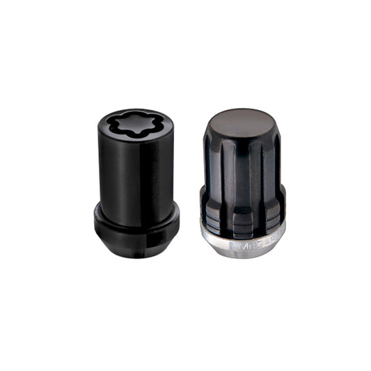 McGard SplineDrive Tuner 5 Lug Install Kit w/Locks & Tool (Cone) M12X1.25 / 13/16 Hex - Black - eliteracefab.com