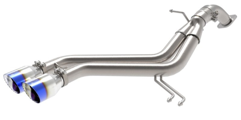 aFe Takeda 13-17 Hyundai Veloster L4-1.6L 2-1/2in 304 SS Axle-Back Exhaust w/ Blue Flame Tips - eliteracefab.com