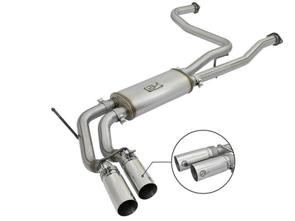 aFe Rebel Series 3in SS Cat-Back Exhaust System w/ Polished Tip 04-15 Nissan Titan V8 5.6L - eliteracefab.com