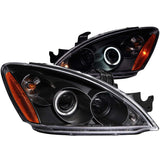 ANZO USA Mitsubishi Lancer Not Evo Projector Headlights W/ Halo Black Ccfl; 2004-2007