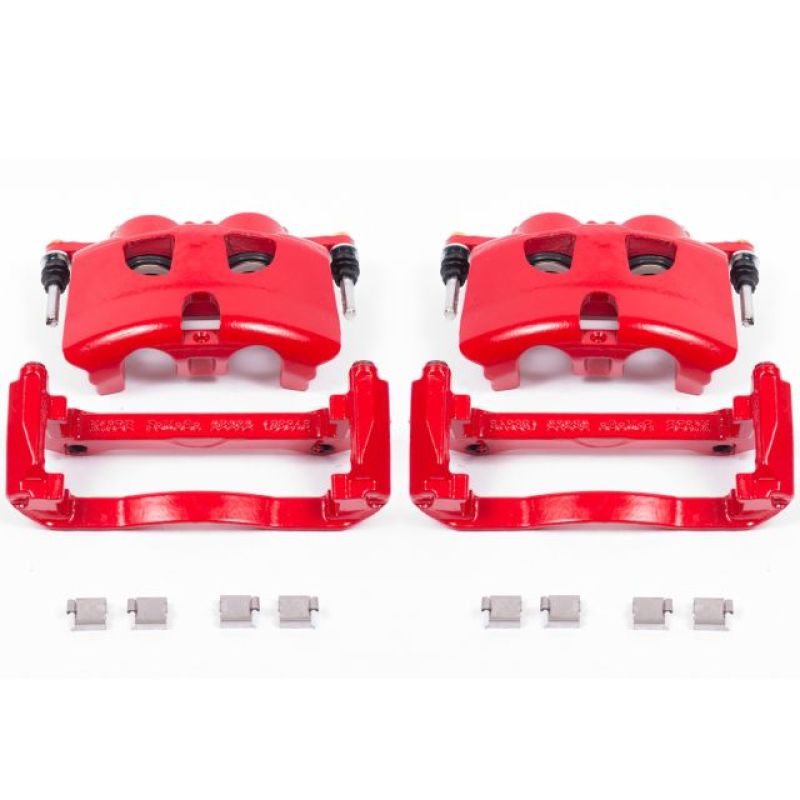 Power Stop 12-19 Ford F-150 Front Red Calipers w/Brackets - Pair - eliteracefab.com