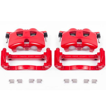 Power Stop 12-19 Ford F-150 Front Red Calipers w/Brackets - Pair - eliteracefab.com