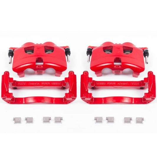 Power Stop 12-19 Ford F-150 Front Red Calipers w/Brackets - Pair - eliteracefab.com