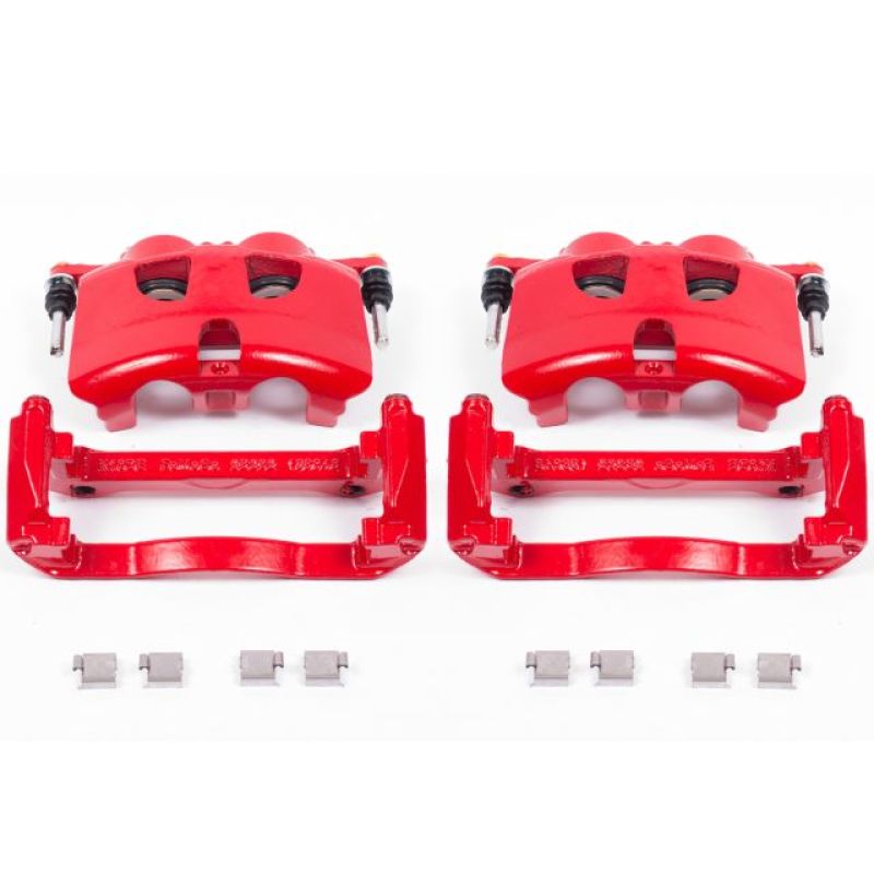 Power Stop 12-19 Ford F-150 Front Red Calipers w/Brackets - Pair - eliteracefab.com