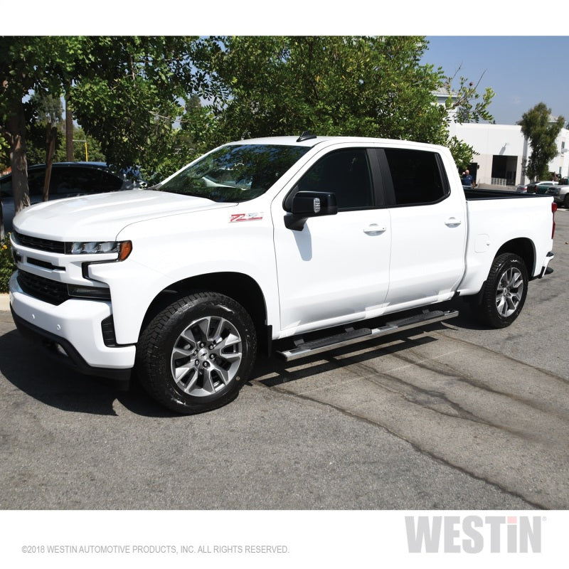 Westin 2019 Chevrolet Silverado/Sierra 1500 Crew Cab R5 Nerf Step Bars - SS - eliteracefab.com