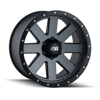 ION Type 134 20x9 / 5x139.7 BP / 18mm Offset / 108mm Hub Matte Gunmetal/Black Beadlock Wheel