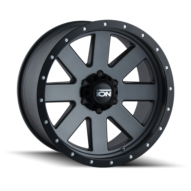 ION Type 134 18x9 / 5x139.7 BP / 0mm Offset / 108mm Hub Matte Gunmetal/Black Beadlock Wheel