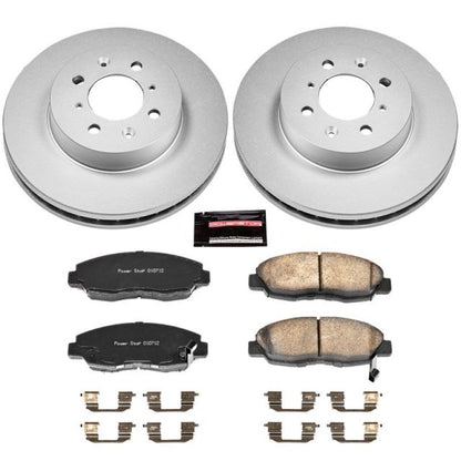 Power Stop 96-05 Honda Civic Front Z17 Evolution Geomet Coated Brake Kit PowerStop