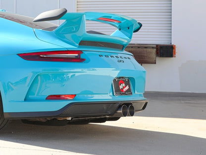 afe 14-16 Porsche 911 GT3 991.1 H6 3.8L MACH Force-Xp 304 SS Cat-Back Exhaust System w/ Brushed Tips aFe