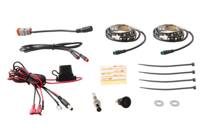 Diode Dynamics RGBW Engine Bay Strip Kit 2pc Multicolor Diode Dynamics