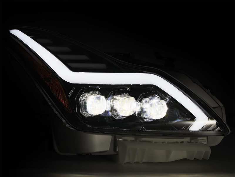 AlphaRex 881984 08-13 Infiniti G37 NOVA LED Proj Headlights Chrome w/ Activ Light/Seq Signal/DRL