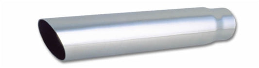 Vibrant 3in Round SS Truck/SUV Exhaust Tip (Single Wall Angle Cut) - 2.5in inlet 18in long Vibrant