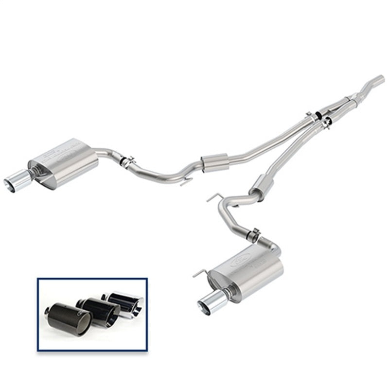 Ford Racing 2018 Mustang 2.3L Ecoboost Cat-Back Sport Exhaust System w/Chrome Tips Ford Racing
