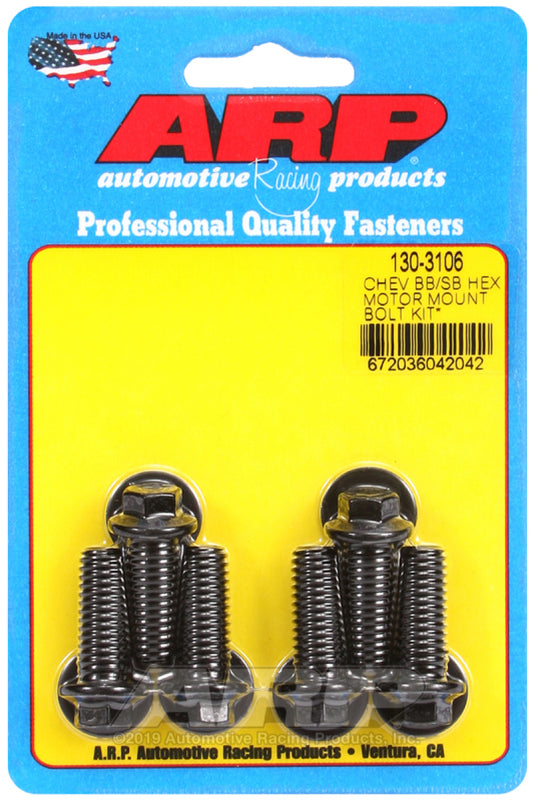 ARP Chevy Hex Motor Mount Bolt Kit w/ energy suspension Mounts ARP