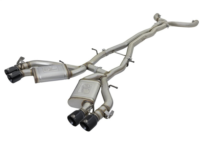 aFe MACHForce XP 3in 304 SS Cat-Back Dual Exhaust w/ Black Tips 16-17 Chevy Camaro SS V8-6.2L aFe