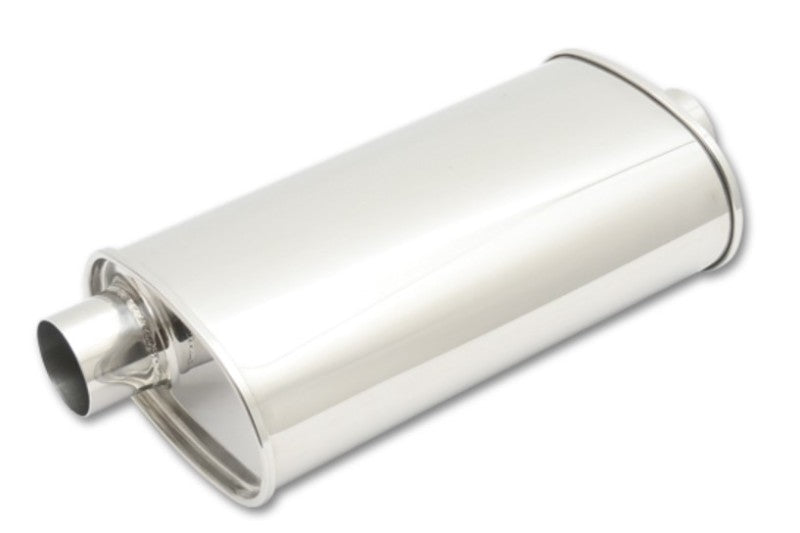 Vibrant StreetPower Oval Muffler 3.50in Inlet/Outlet (Offset-Center) - eliteracefab.com