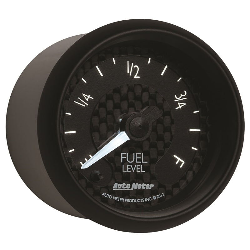Autometer GT Series 52mm Full Sweep Electronic 0-280 ohm Fuel Level Programmable Empty-Full Range 8010