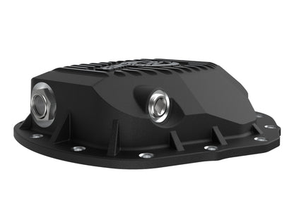 aFe 2020 Chevrolet Silverado 2500 HD Rear Differential Cover Black ; Pro Series w/ Machined Fins - eliteracefab.com