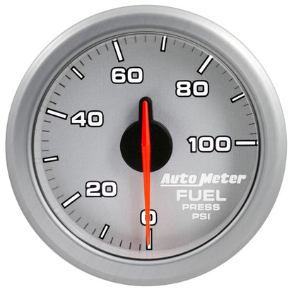 Autometer Airdrive 2-1/6in Fuel Pressure Gauge 0-100 PSI - Silver 9171-UL