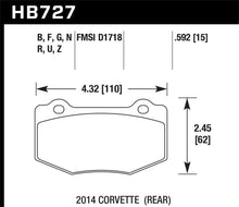 Load image into Gallery viewer, Hawk DTC-30 2015 Chevy Corvette Z06 Rear Race Brake Pads - eliteracefab.com