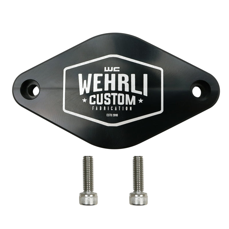 Wehrli 11-16 Chevrolet 6.6L LML Duramax Turbo Resonator Billet Block Off Plate - eliteracefab.com