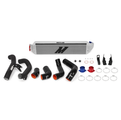 Mishimoto 2016+ Honda Civic 1.5T / 2017+ Honda Civic Si Silver Intercooler Kit w/Black Pipes - eliteracefab.com