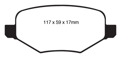 EBC 11-14 Ford Edge 2.0 Turbo Redstuff Rear Brake Pads - eliteracefab.com