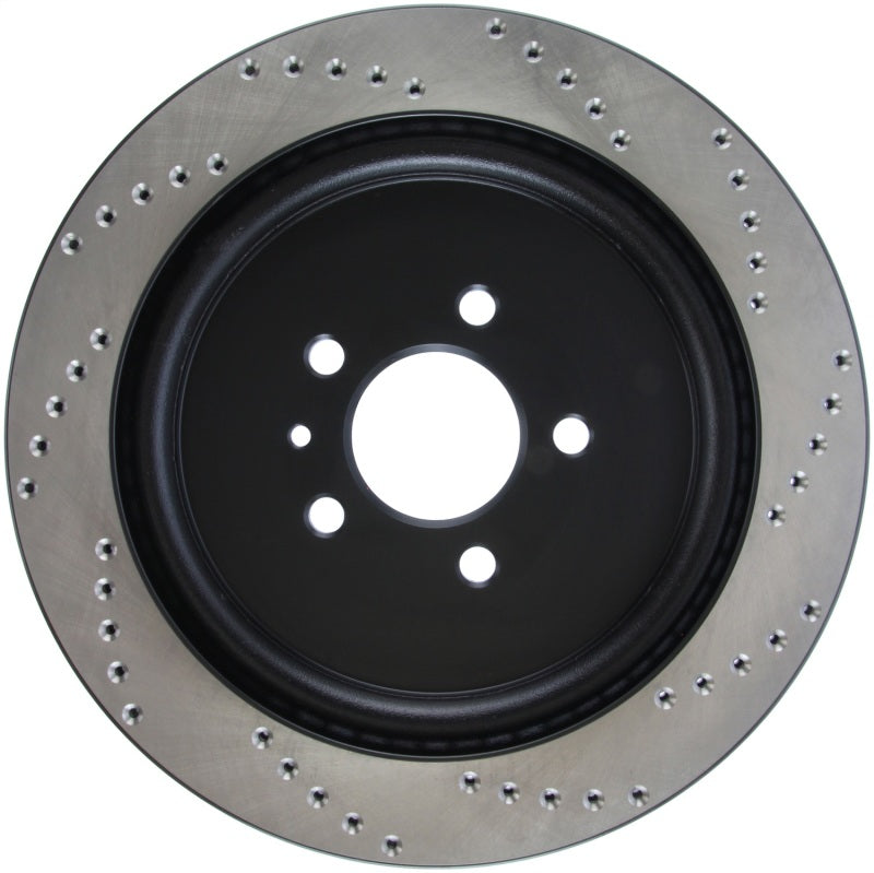 StopTech Premium High Carbon 13-14 Ford Mustang/Shelby GT500 Right Rear Disc Drilled Brake Rotor - eliteracefab.com