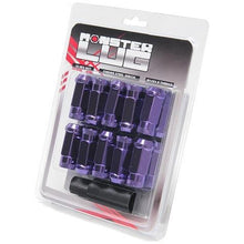 Load image into Gallery viewer, WHEEL MATE MONSTER LOCKING LUG NUT SET OF 4 – PURPLE 14×1.50 - eliteracefab.com