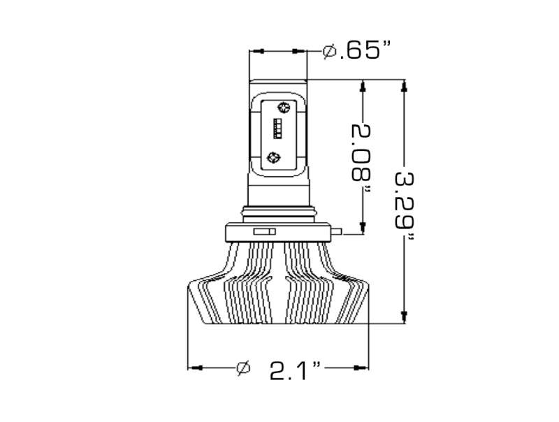 Oracle 9006 4000 Lumen LED Headlight Bulbs (Pair) - 6000K - eliteracefab.com