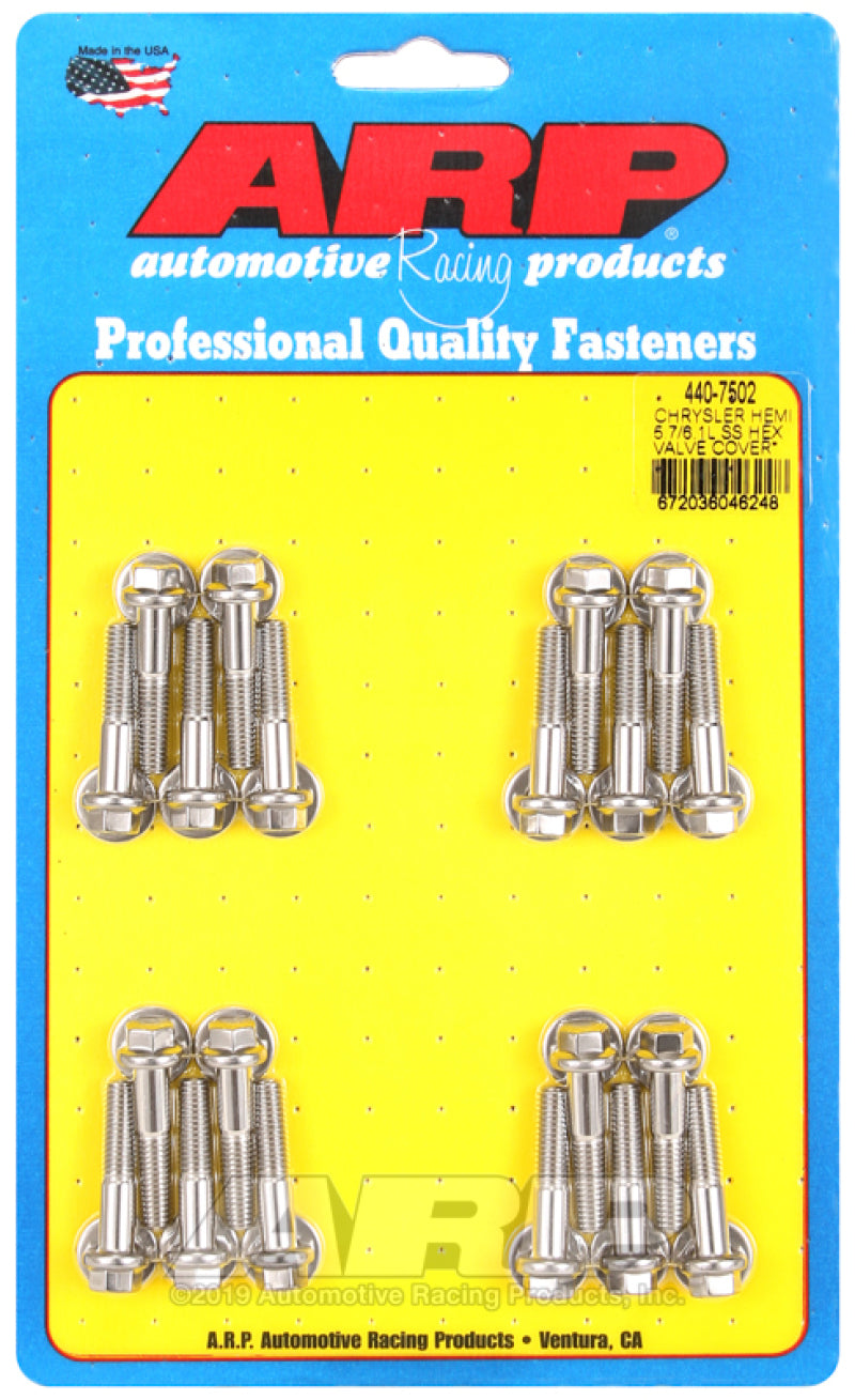 ARP Chrysler hemi 5.7/6.1L SS Hex Valve Cover Bolt Kit ARP