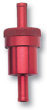 Load image into Gallery viewer, Russell Performance Red Street Fuel Filter (3in Length 1-1/8in diameter 5/16in inlet/outlet)