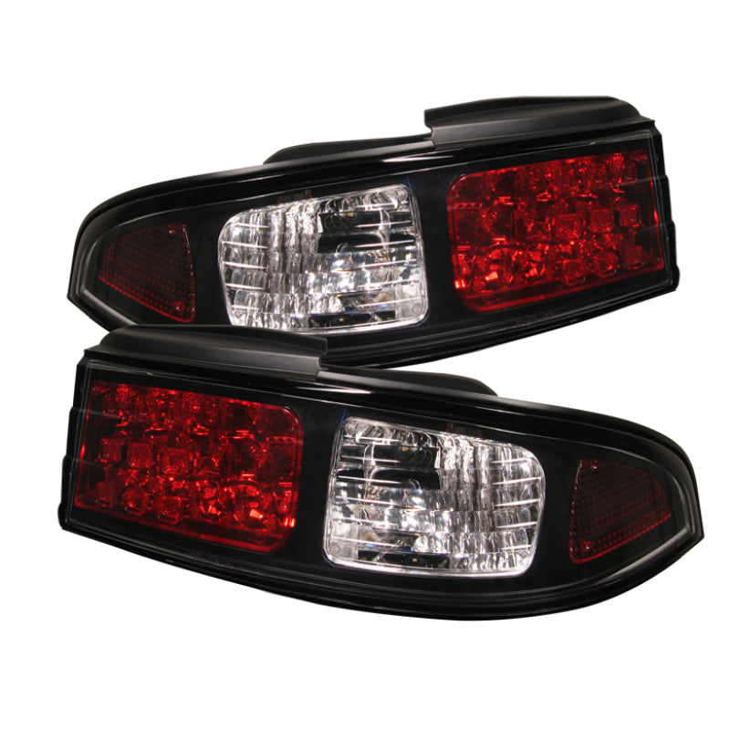 Spyder Nissan 240SX 95-98 LED Tail Lights Black ALT-YD-N240SX95-LED-BK - eliteracefab.com