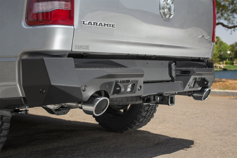 Addictive Desert Designs 2019 Ram 1500 Hammer Stealth Fighter Rear Bumper w/ 6 Sensor Cutouts - eliteracefab.com