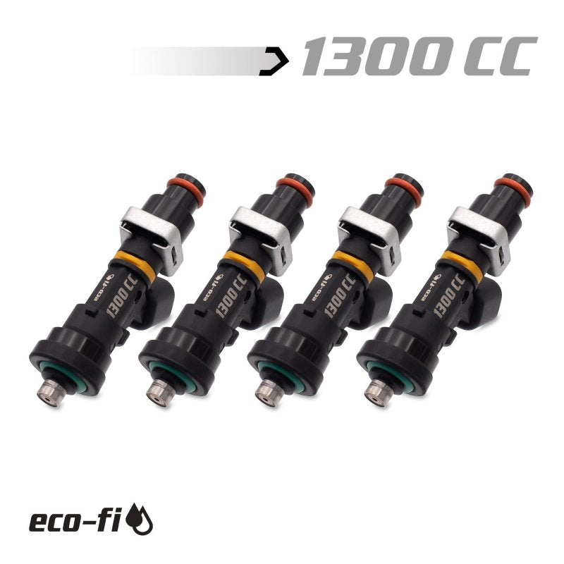BLOX Racing Eco-Fi Street Injectors 1300cc/min w/1/2in Adapter Honda B/D/H Series (Set of 4) - eliteracefab.com