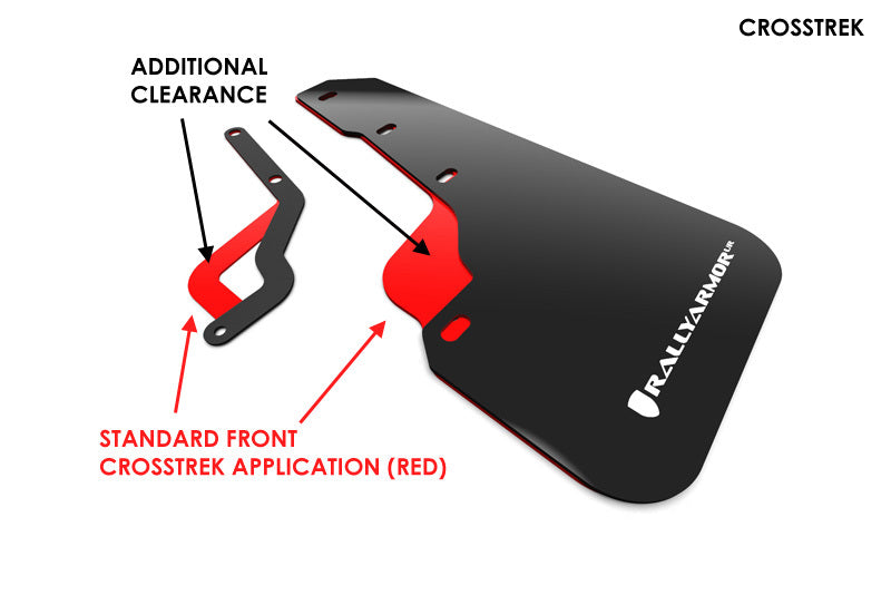 Rally Armor 18-19 Subaru XV Crosstrek Lift/AT UR Black Mud Flap w/ Orange Logo - eliteracefab.com