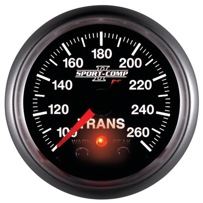 Autometer Elite 52.4mm 100-260F Transmission Temprature Peak & Warn w/ Electronic Control Gauge.
