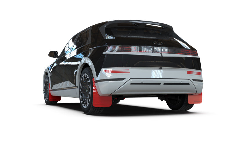 Rally Armor 2022 Hyundai Ioniq 5 Red Mud Flap w/ Black Logo - eliteracefab.com