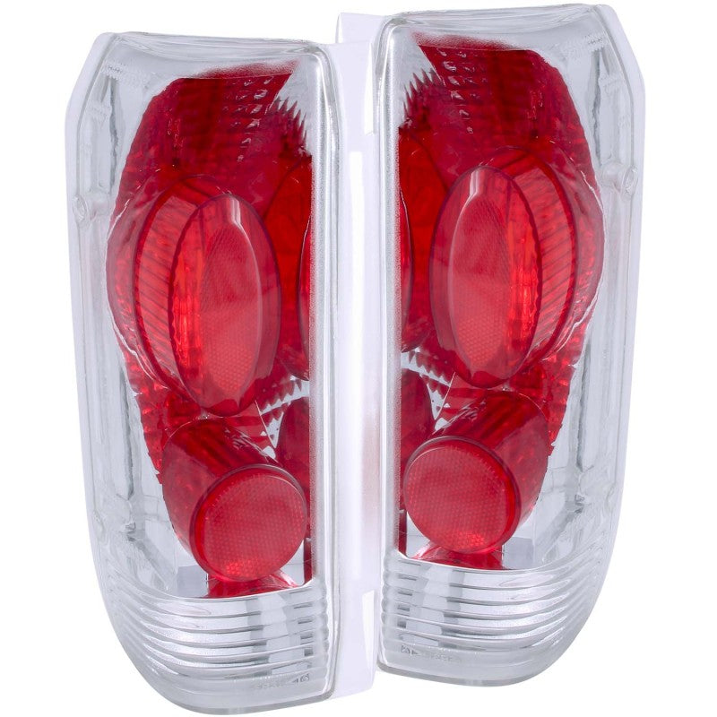 ANZO USA Ford F-250 / F-350 / F-450 Super Duty Taillights Chrome; 1992-1998 - eliteracefab.com