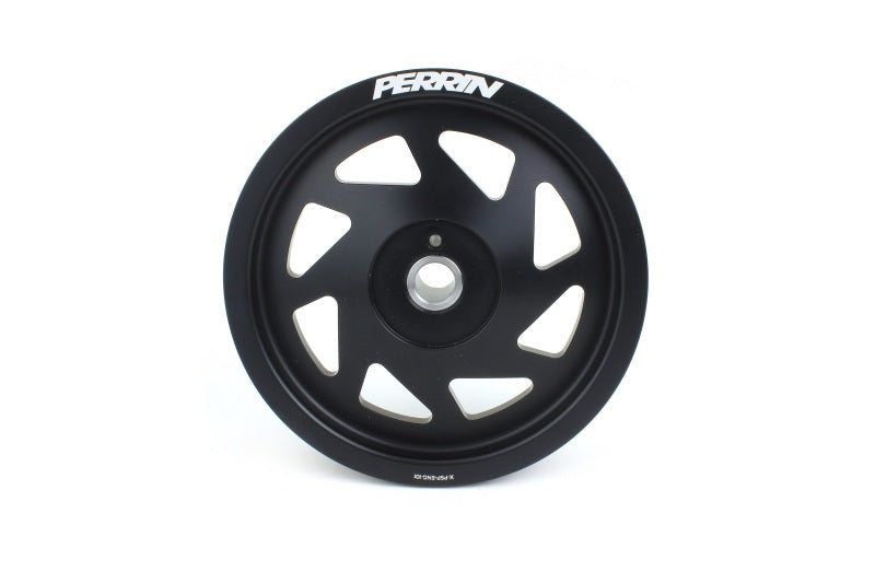 Perrin 19-21 Subaru WRX / 16-18 Forester Lightweight Crank Pulley (FA/FB Engines w/Large Hub) - Blk Perrin Performance
